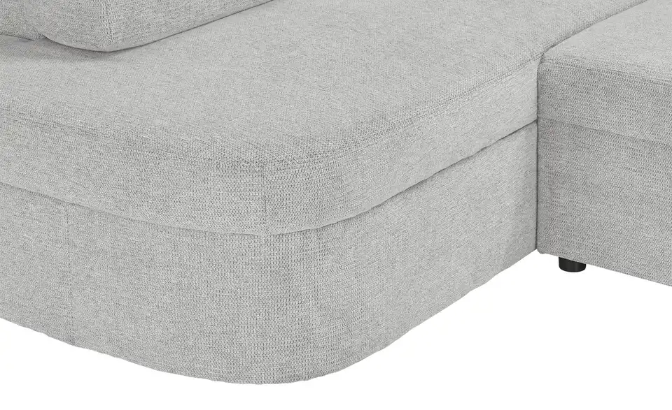 Ecksofa Silbergrau links