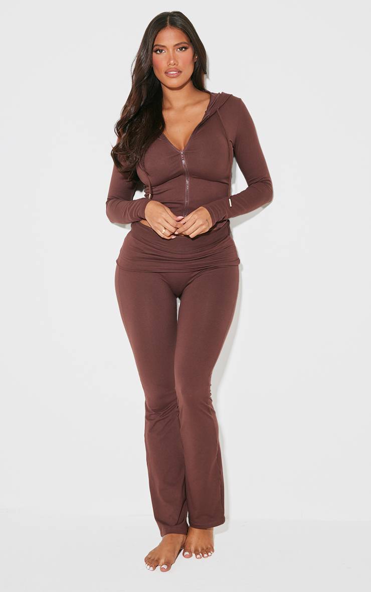Marron Sweat À Casynthétiqueche Zippé Sculpté Shape