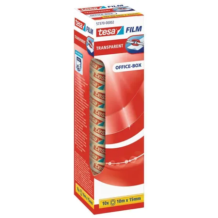 tesafilm Office-Box transparent 10 Rollen 10mx15mm