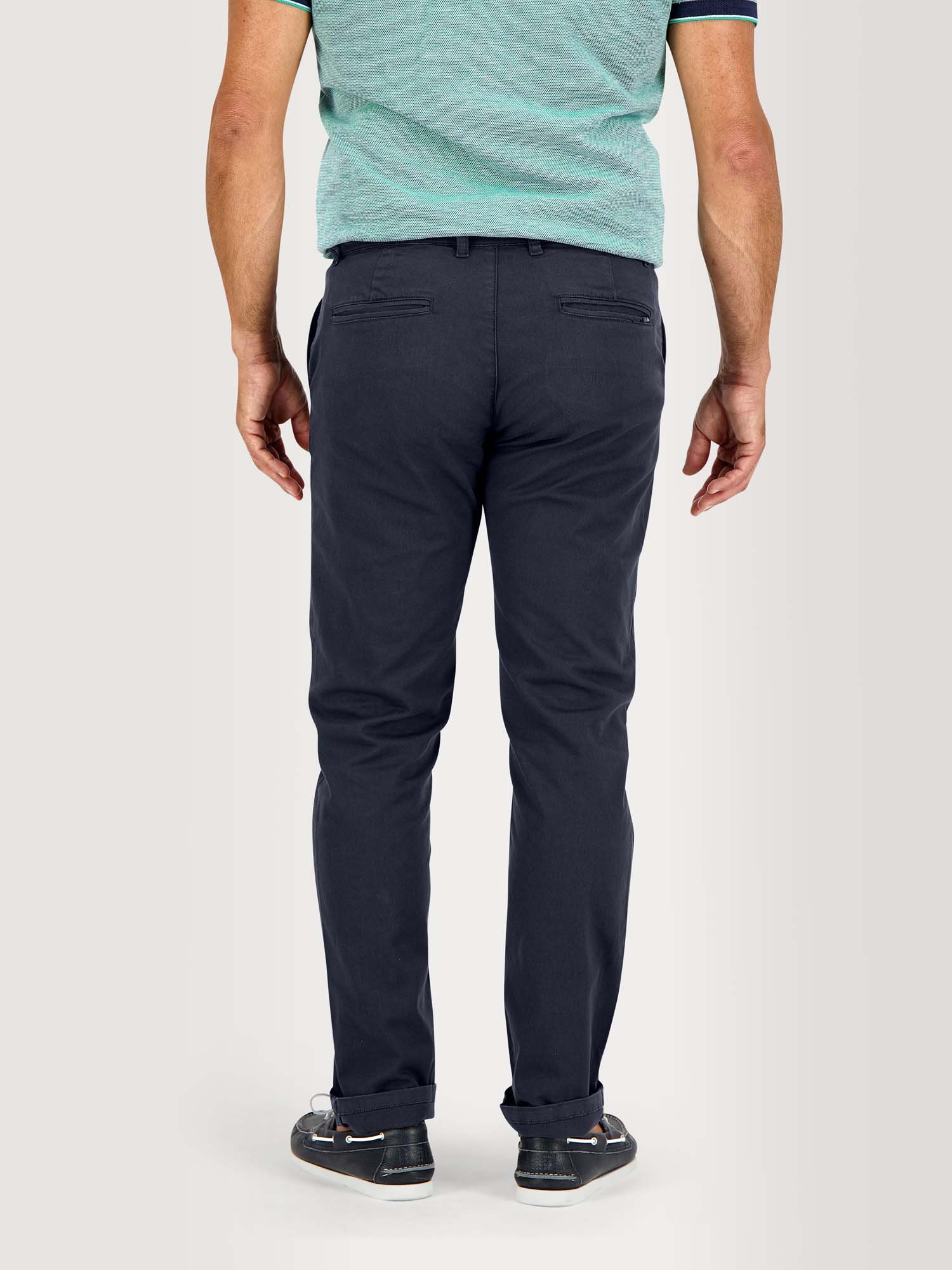 Pantalon Chino Homme Coton Stretch Marine