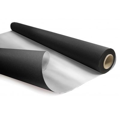 Créastyl Duo Métal - Papier cadeau kraft - 69 cm x 50 m - 60 g/m² - noir/argent