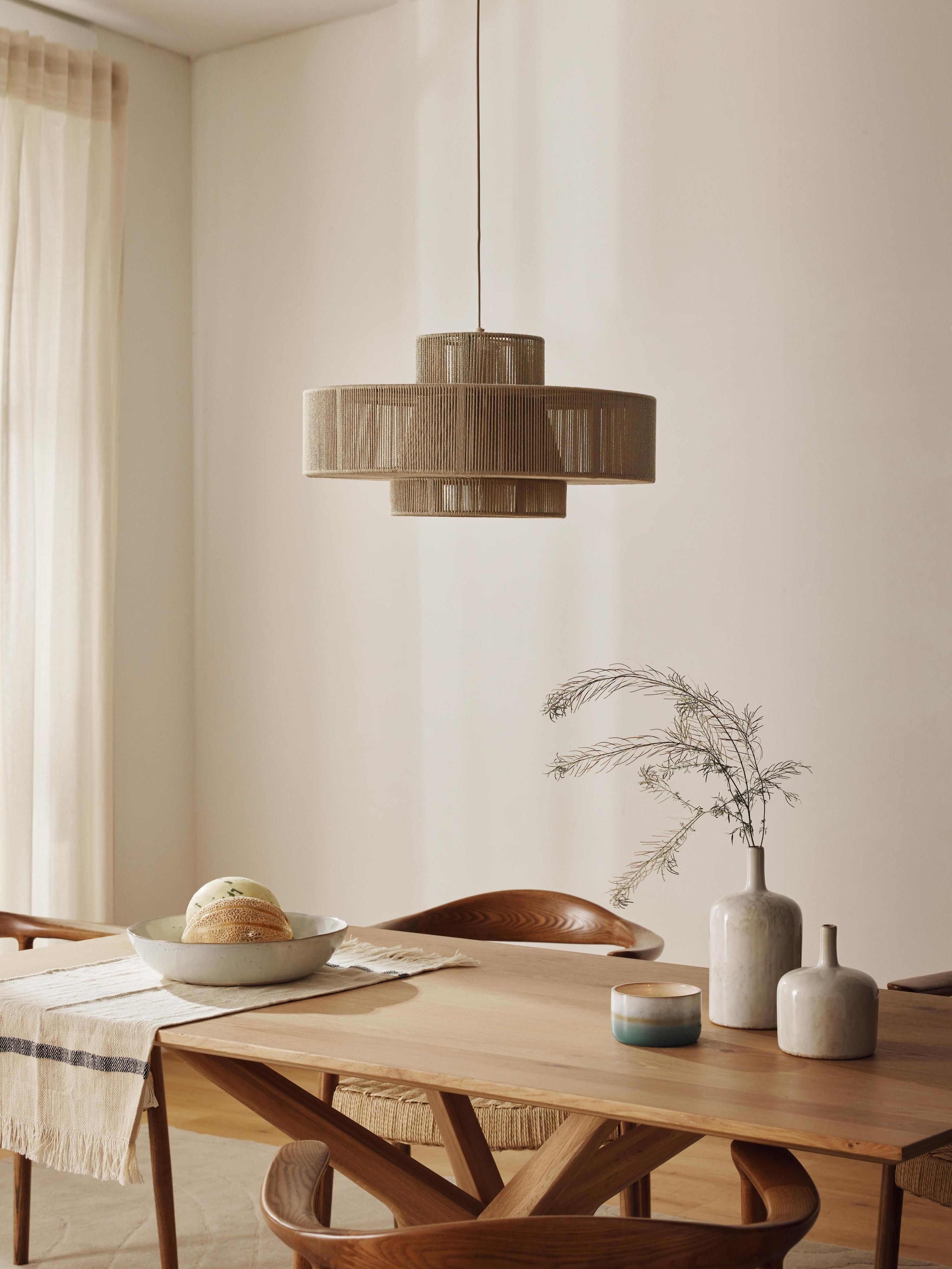 Grote hanglamp Lace uit linnendraden