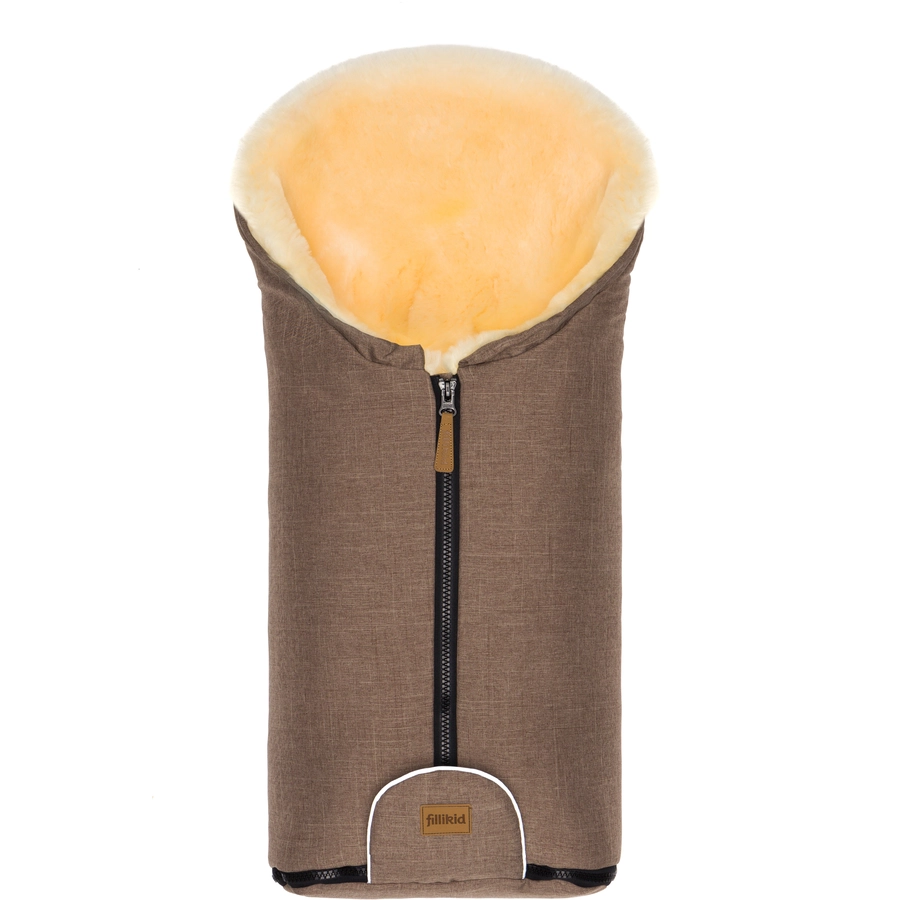 fillikid Winterfußsack Pamir Gr. 0 Echtfell braun melange