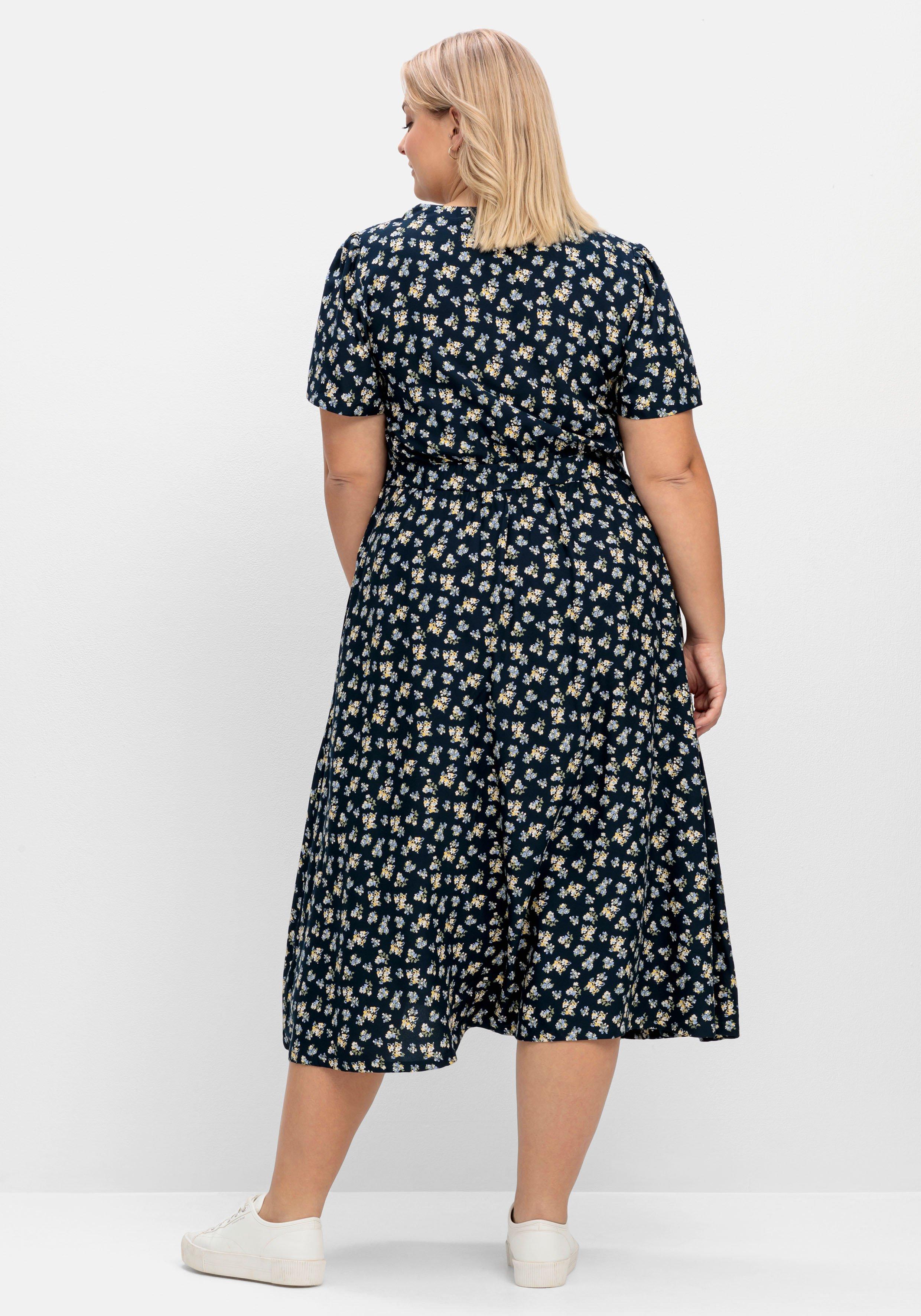 Maxikleid mit Blumen-Alloverprint