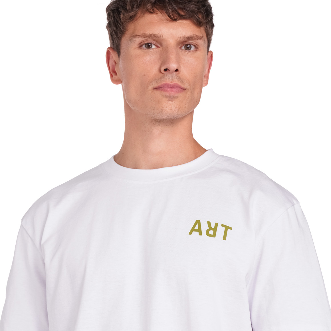 Jonas Nielsen Herren T-Shirt mit kleinem Print weiss