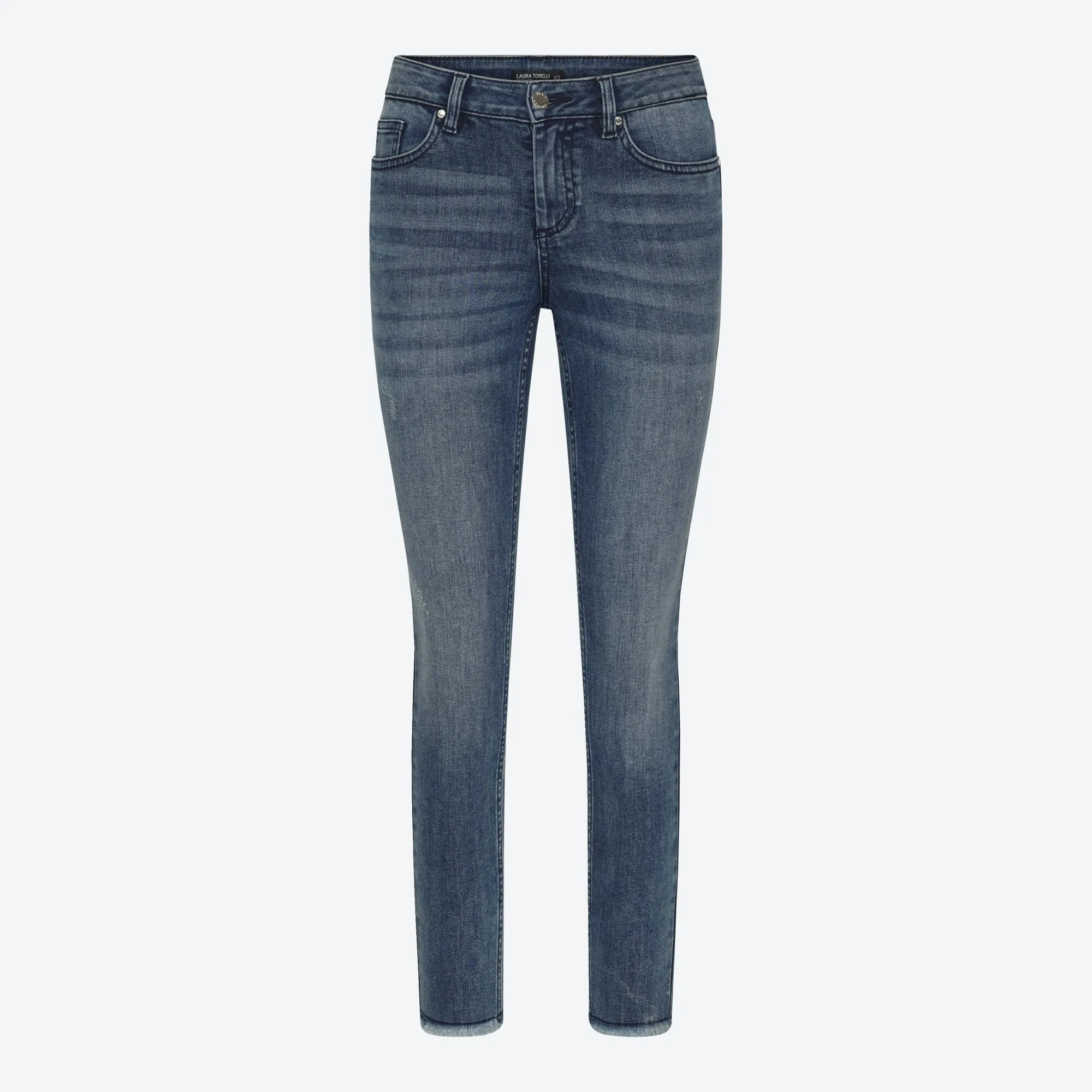 Damen-Jeans mit offener Saumkante