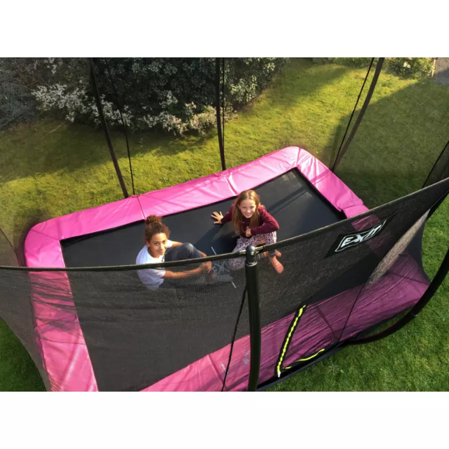 EXIT Bodentrampolin Silhouette ø366 cm mit Sicherheitsnetz - schwarz