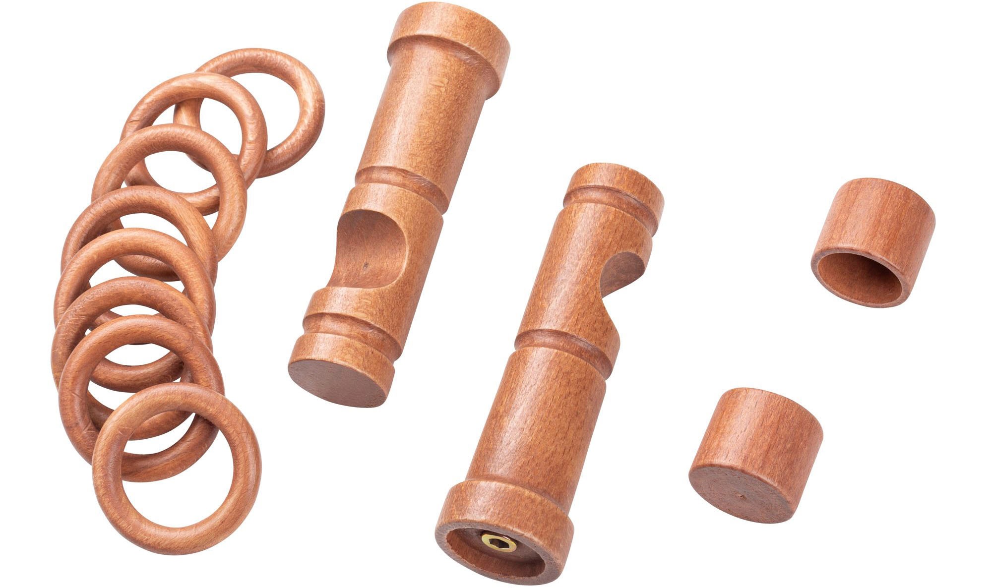 SN DECO GROUP Gardinenstange »Cafiro« 1 läufig-läufig Fixmass 28 mm, Holz, verschiedene Längen und Farben, Komplettset