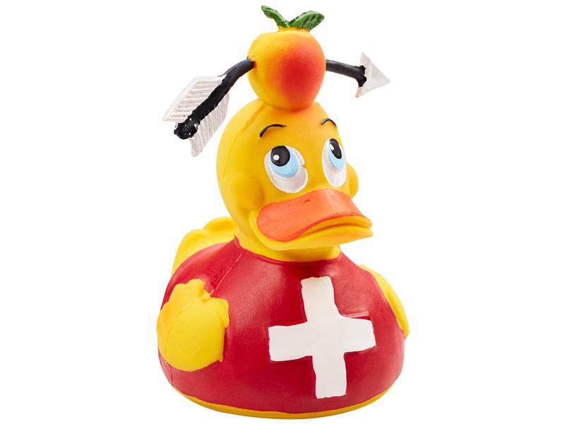 Lanco Badeente Wilhelm Tell, 10 cm Kautschuk Ente für die Badewanne