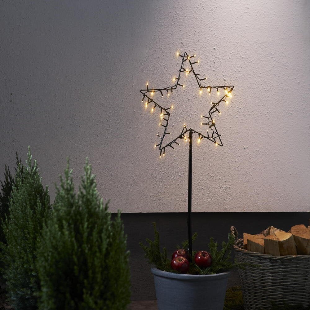 LED Star Spiky in Zwart 3.6W IP44 met grondpen