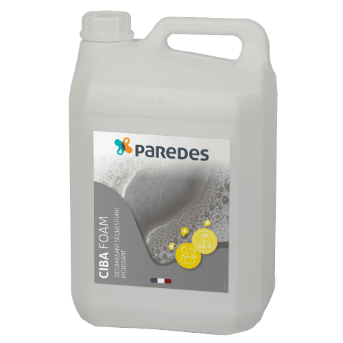Détergent dégraissant fort moussant Paredes Ciba Foam bidon de 5Kg