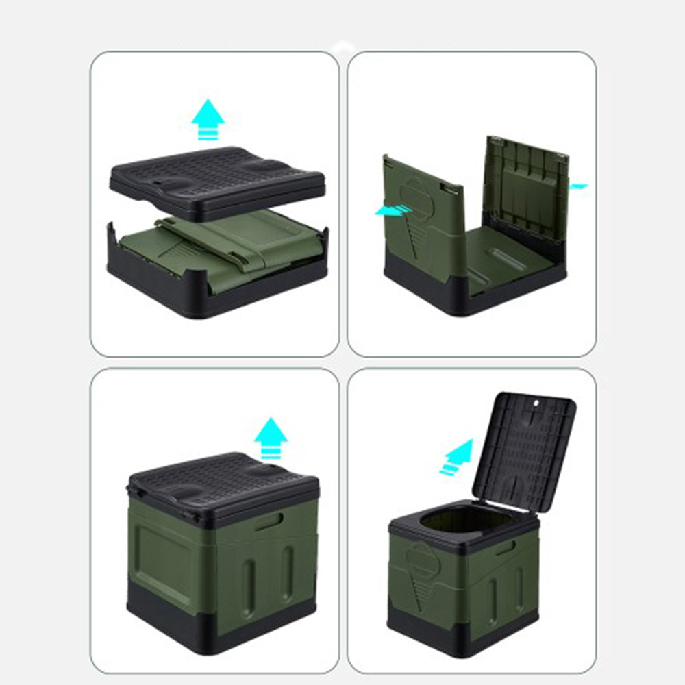 (25L) Faltbare Outdoor Toilette Tragbares Reise Urinal für Camping / Auto - Schwarz