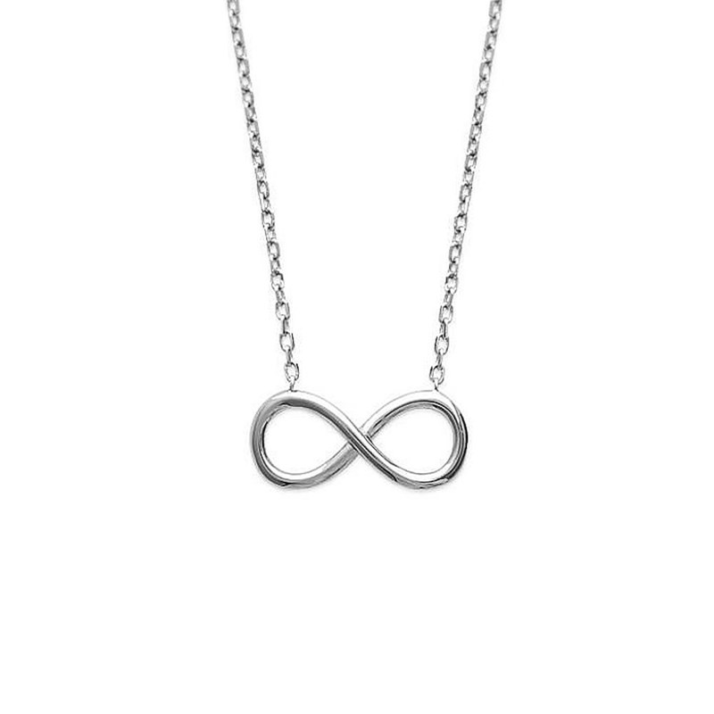 Collier symbole infini Argent 925 Rhodié