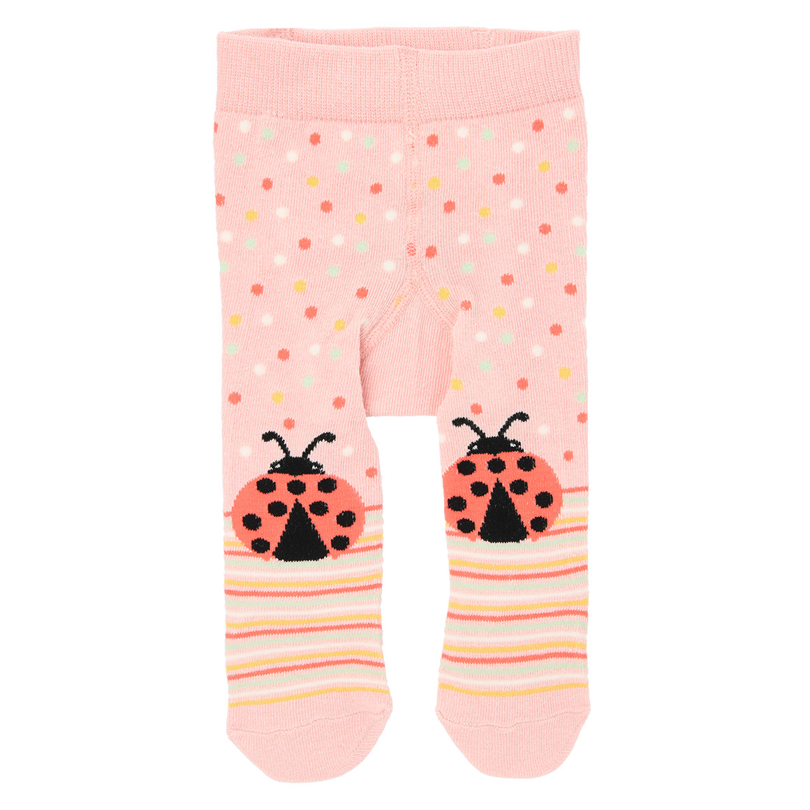 Topomini 2 Baby Strumpfhosen in verschiedenen Dessins rosa / hellrot / weiss