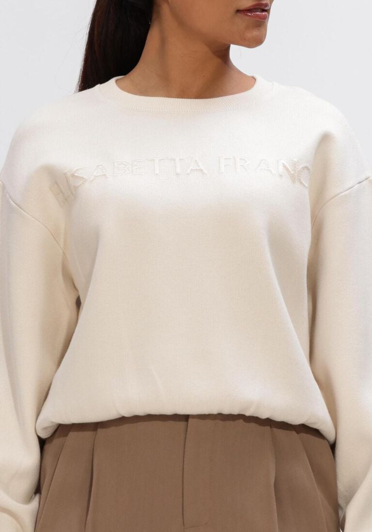 creme elisabetta franchi sweater mk70q61e2