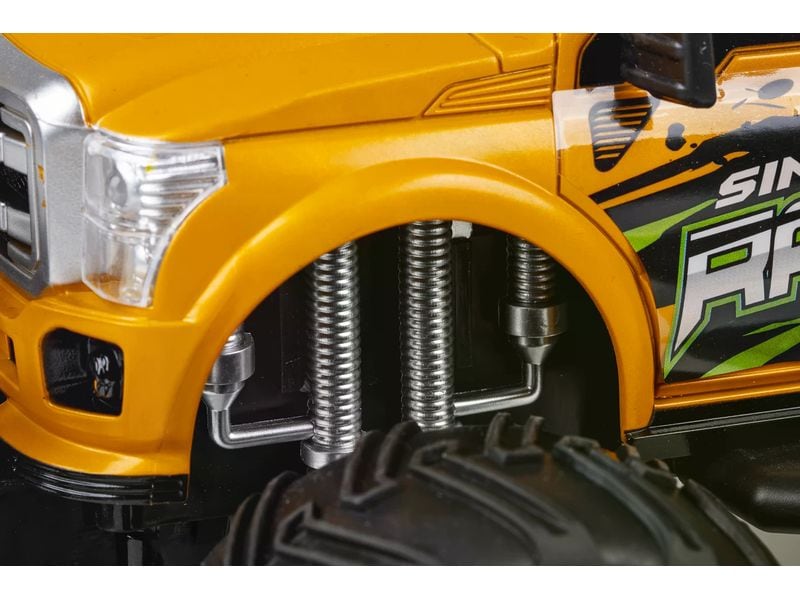 TEC-TOY Monster Truck Raptor Gelb, 1:12 Ferngesteuerter Pick-Up Monstertruck für Kinder ab 6 Jahren