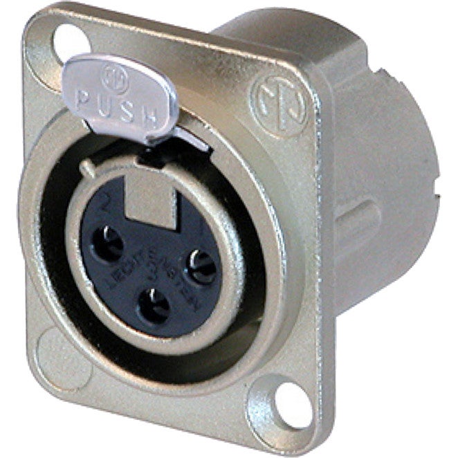 Neutrik NC3FD-LX 3p. XLR chassisdeel female