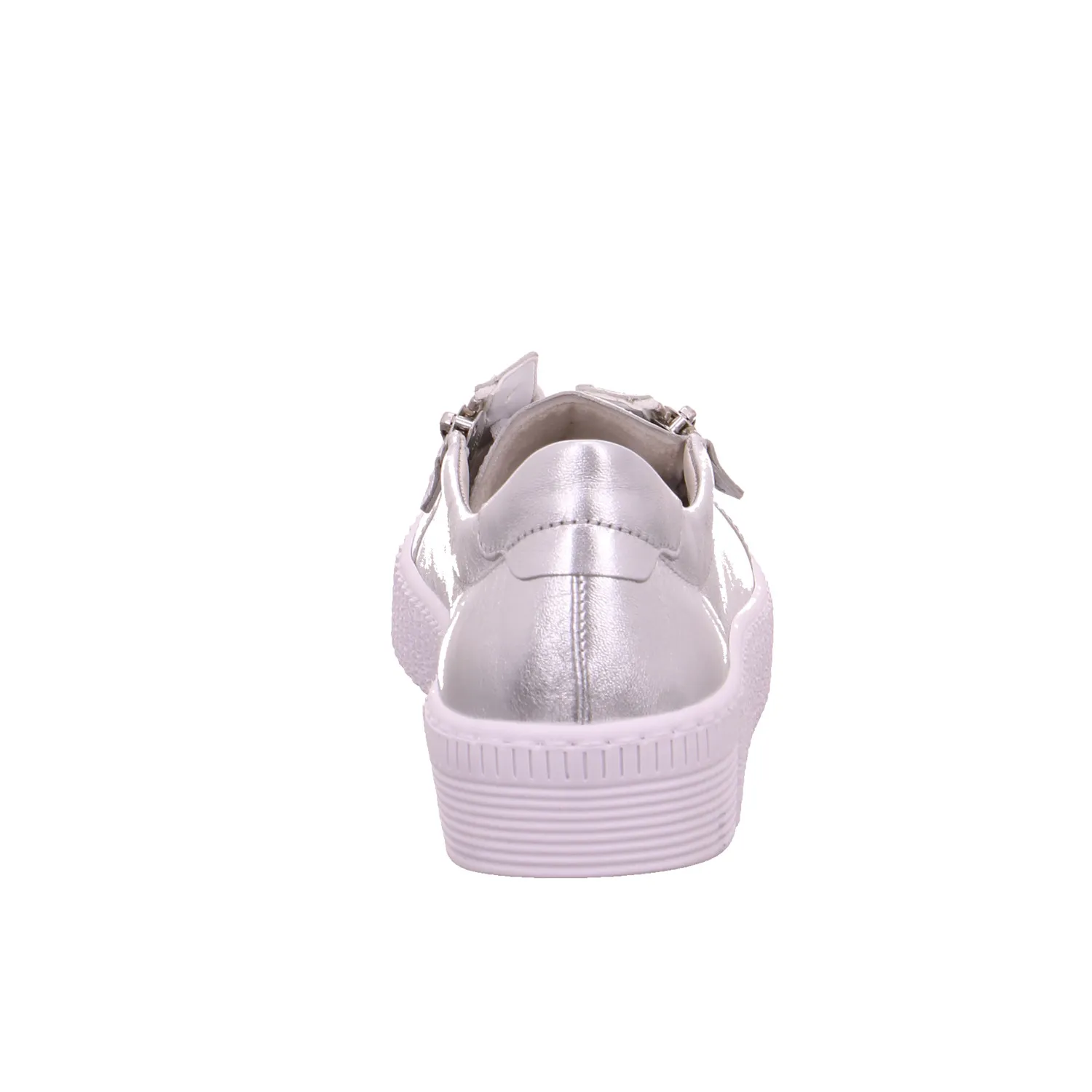 GABOR Sneaker Silber Leder  mit Wechselfussbett