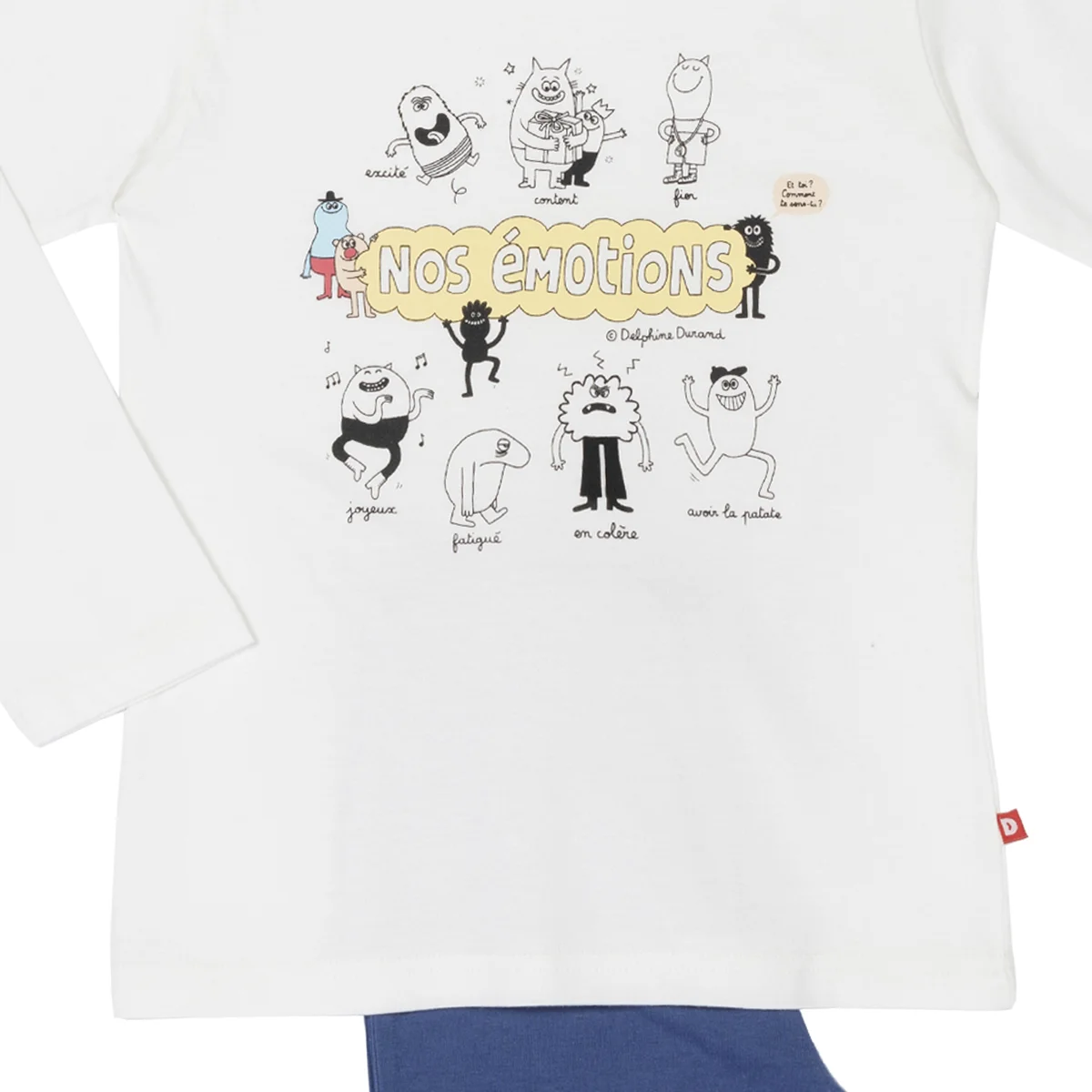 Pyjama garçon POPPIK écru/bleu