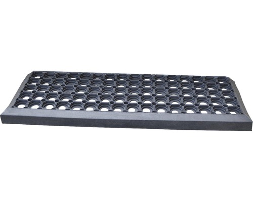 Zwarte rubberen honingraatmat, trapmat, 25x65 cm