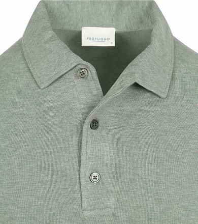 Profuomo Longsleeve Poloshirt Luxury Basic Groen PPWJ10002E-Z kopen