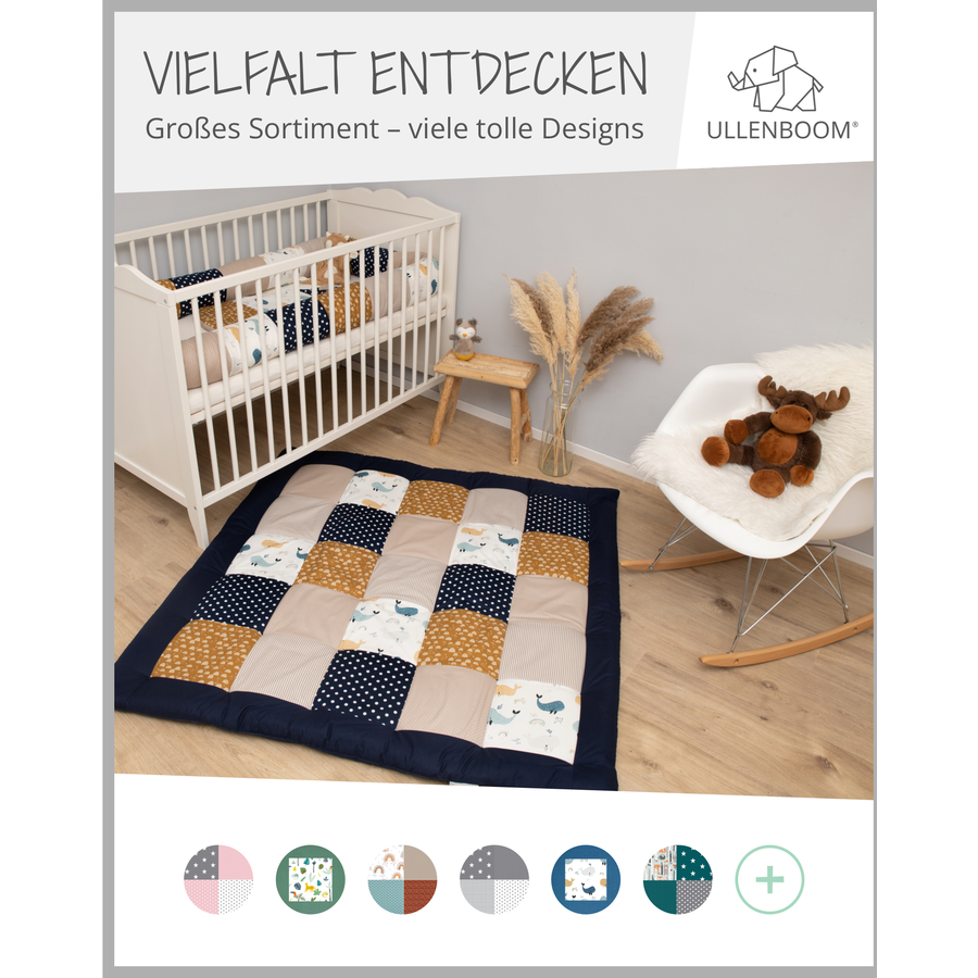 Ullenboom Krabbeldecke & Laufgittereinlage 100X100 cm Wale