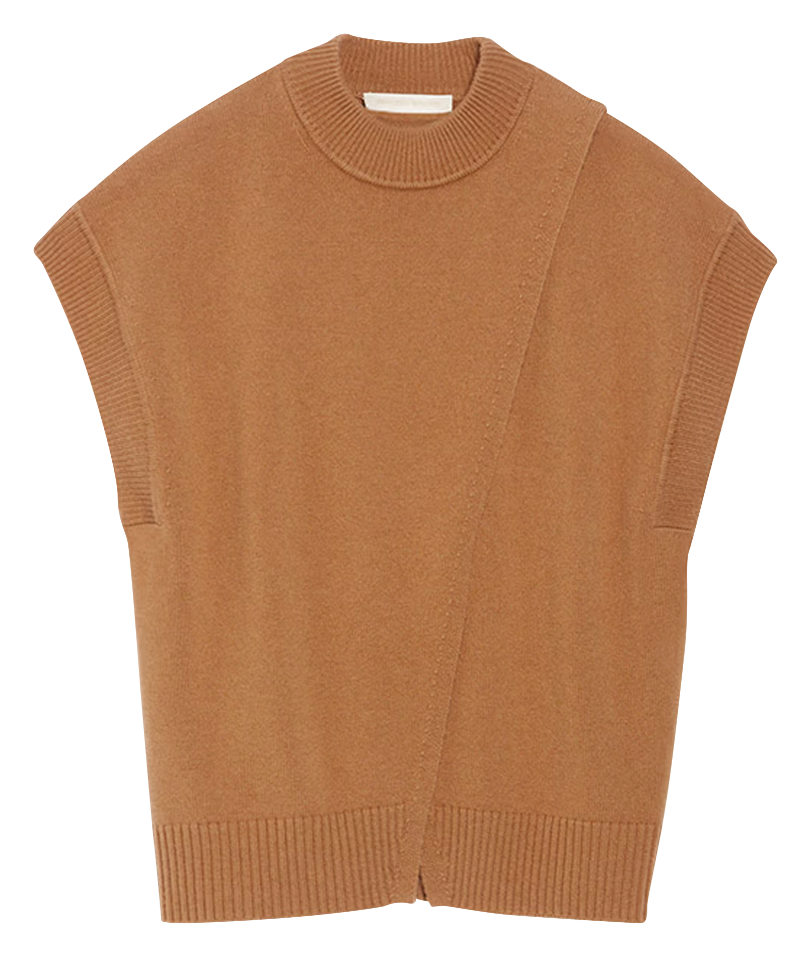 BELINA - Pull col rond ample en laine | Marron