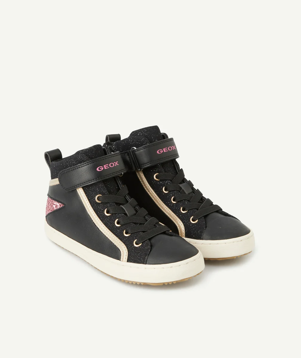 GEOXBASKETS KALISPERA FILLE NOIR ET ROSE