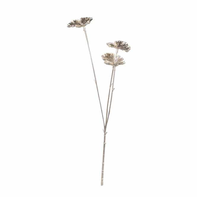 Blattzweig - ca. 50 cm - platin