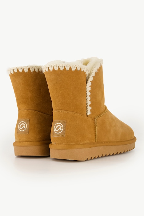 Ara Lammfell-Boots, Veloursleder, Stickerei, Weite H