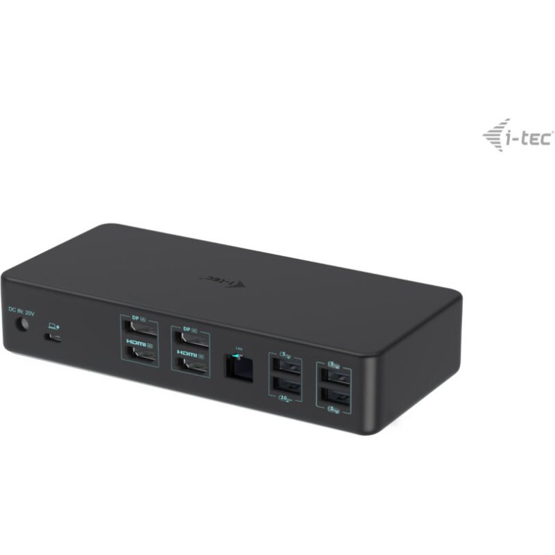 i-tec USB 3.0 / USB-C / Thunderbolt 3 Professional Dual 4K Display Docking Station Generation 2 + Power Delivery 100W