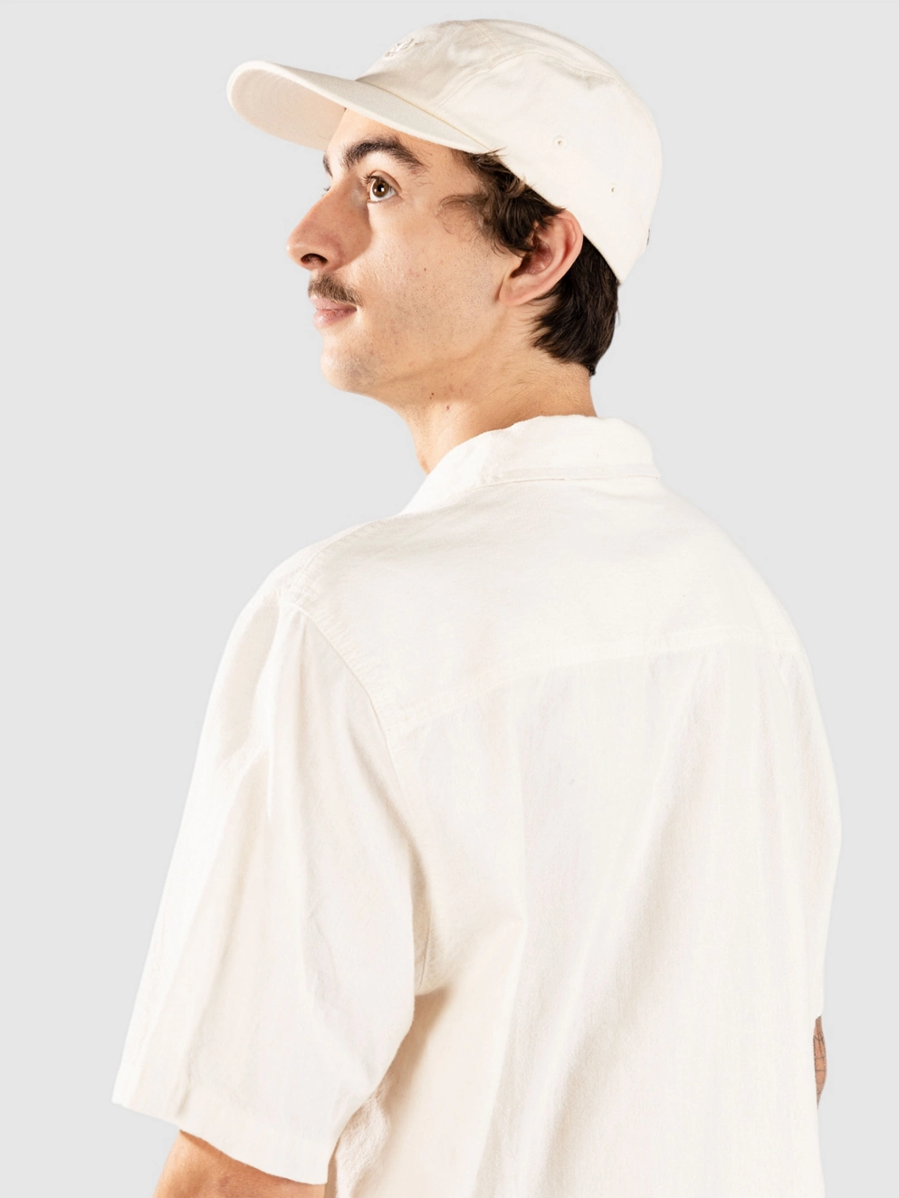Fat Moose Ian Cotton Linen Shirt ecru