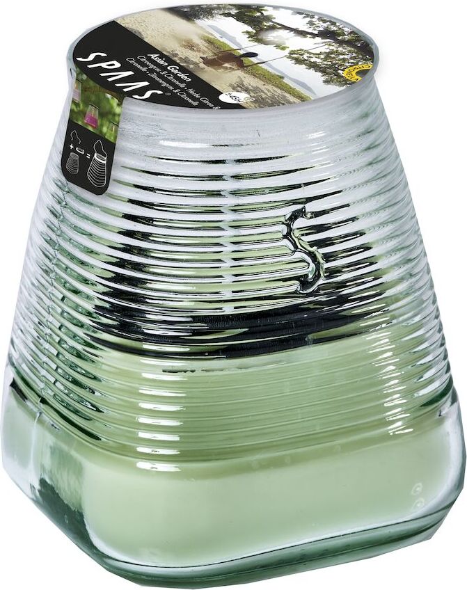 Spaas citronellakaars Asian Garden fruitig groen 45 uur D 9 H 9,8 cm