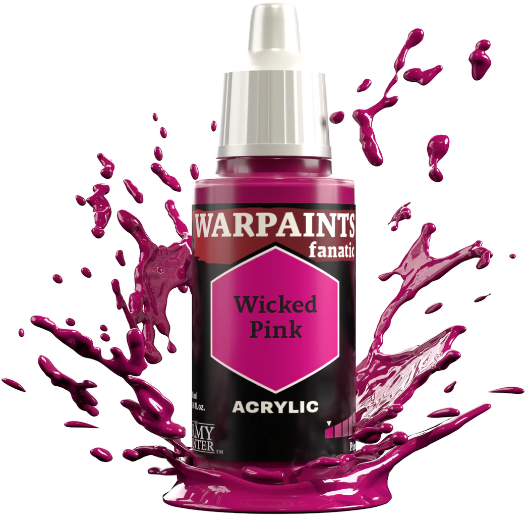 The Army Painter  Warpaints Fanatic: Pinks, Wicked Pink (18 ml)    Von sanftem Rosa bis kräftigem Pink
