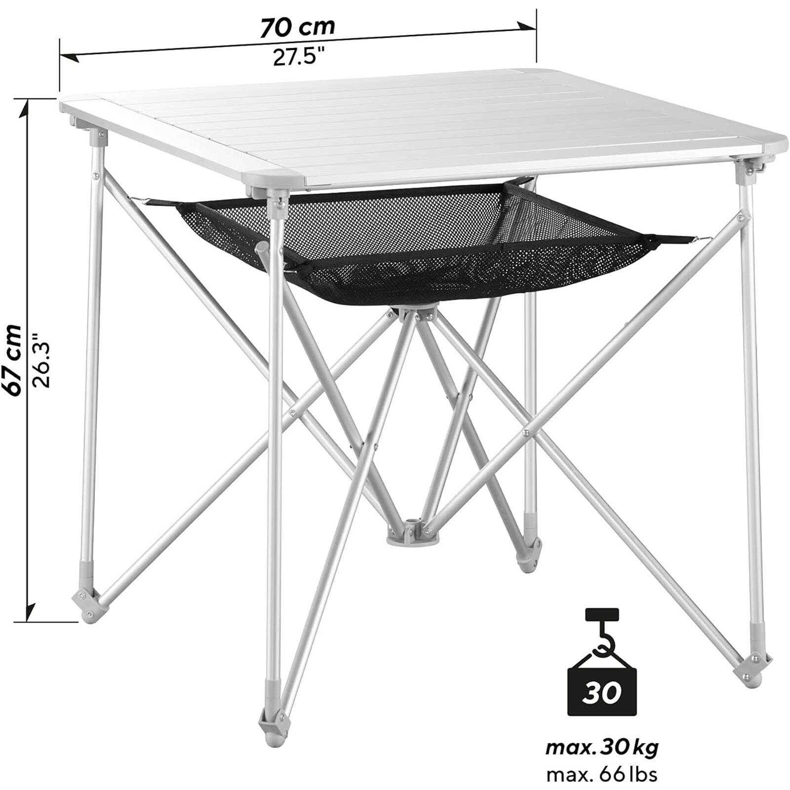 UQUIP Campingtisch Mercy Camping Falttisch Rolltisch Klapptisch 4 Personen Alu