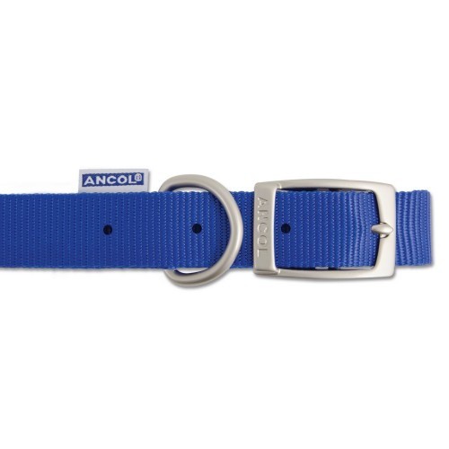 Coleira impermeável de nylon para cães Ancol, azul