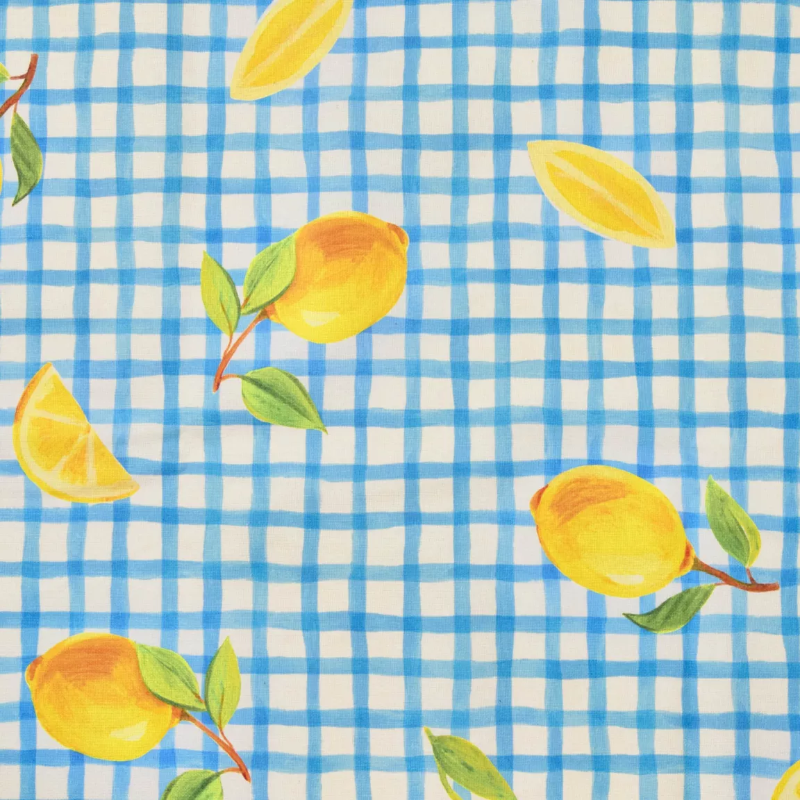 Nappe rectangulaire coton enduit (150 x 250 cm) Menton Bleue