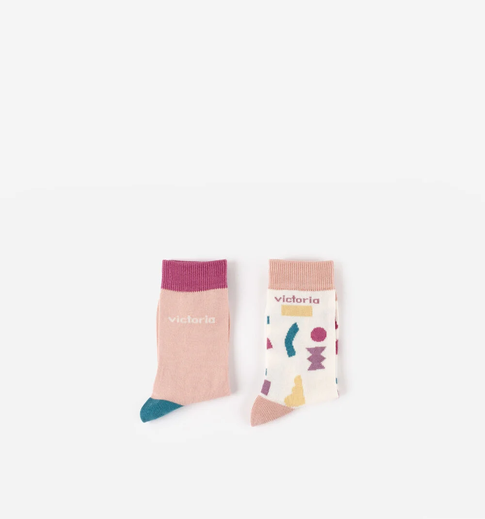 CHAUSSETTES COTON COULEURSROSA
