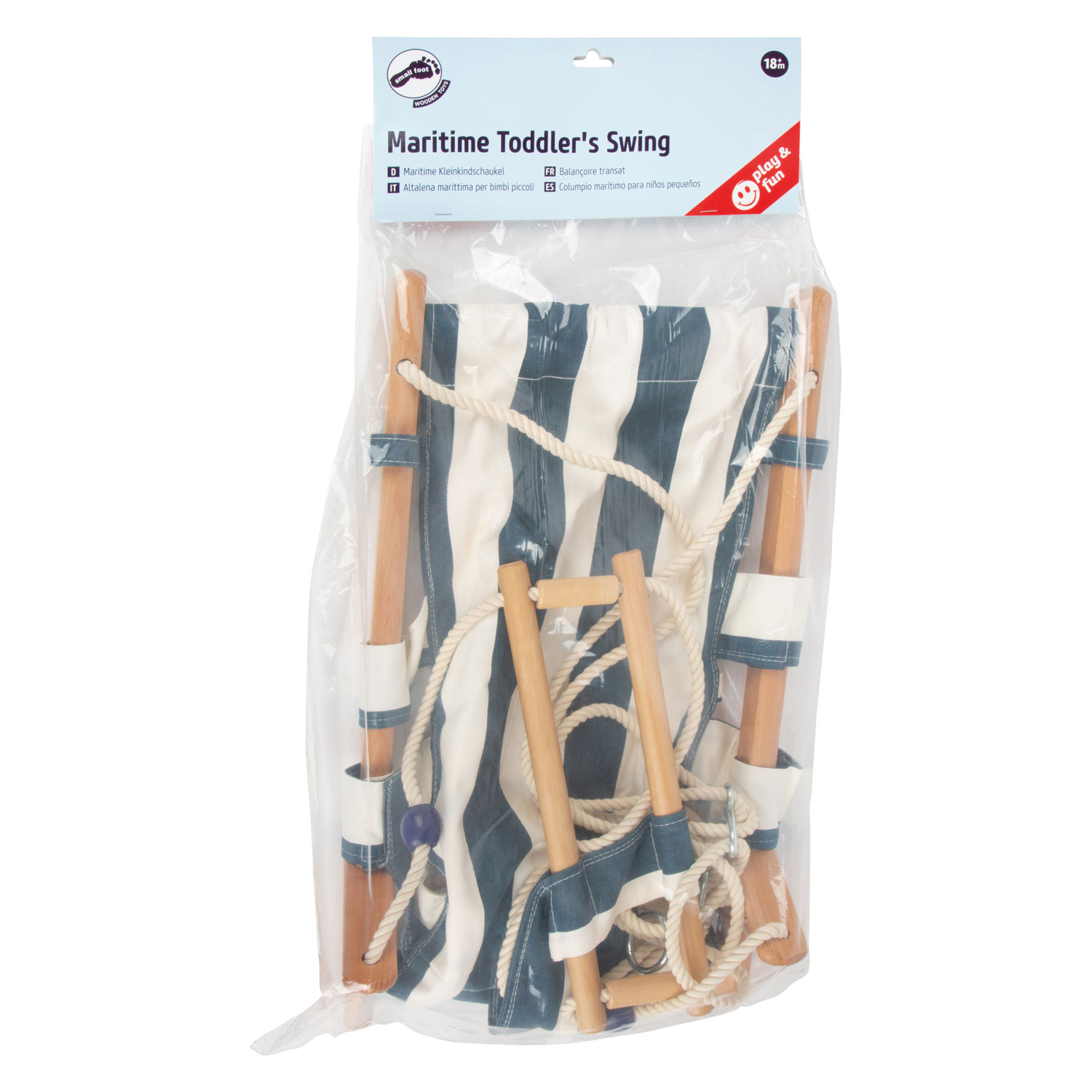 Small Foot - Houten Peuterschommel Marineblauw, 120cm
