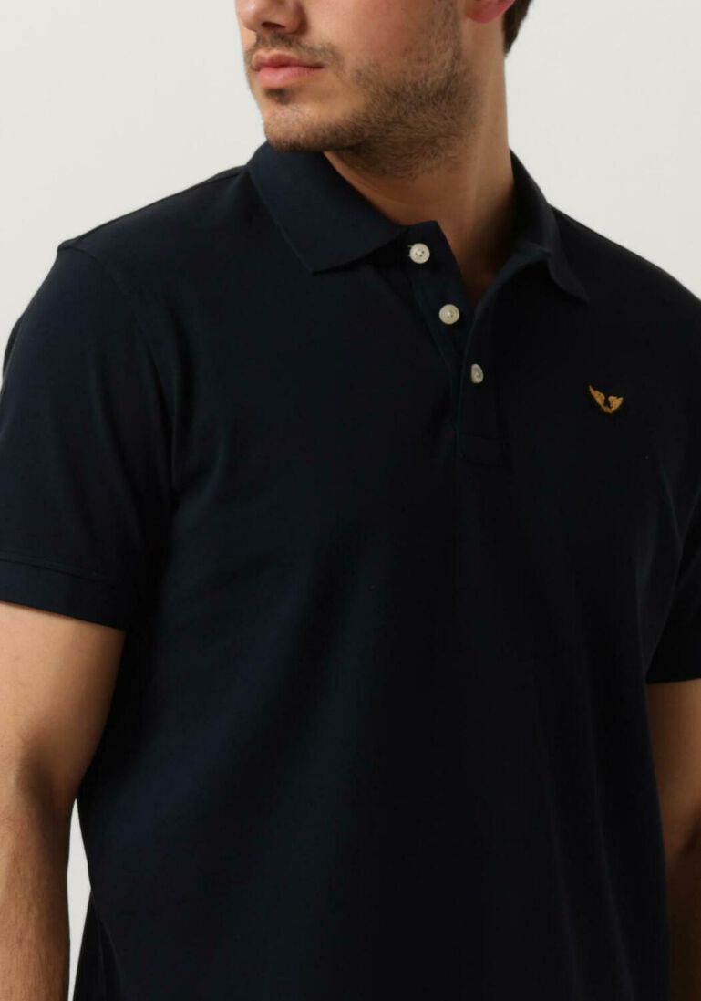 PME LEGEND blauwe pme legend polo short sleeve polo garment dye