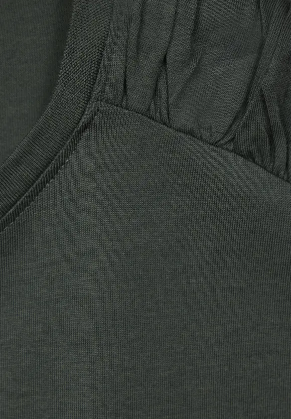 T-Shirt mit Knotendetail - strong khaki