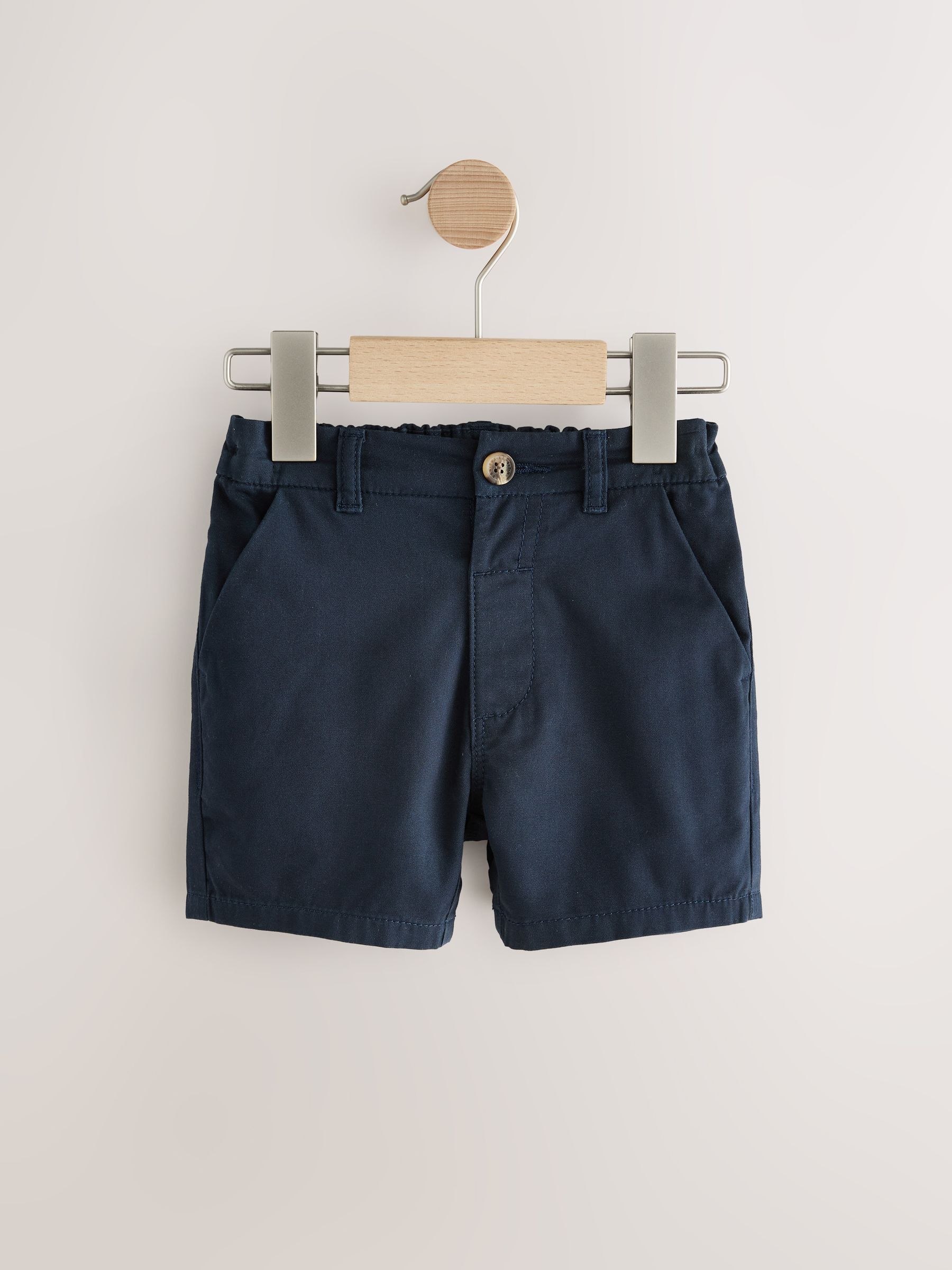 Marineblauw/kiezelkleurig/Strepen - Verpakking van 3 chinoshorts (3mnd-7jr)