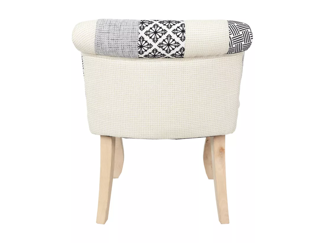 Fauteuil Eleonor Patchwork Gris
