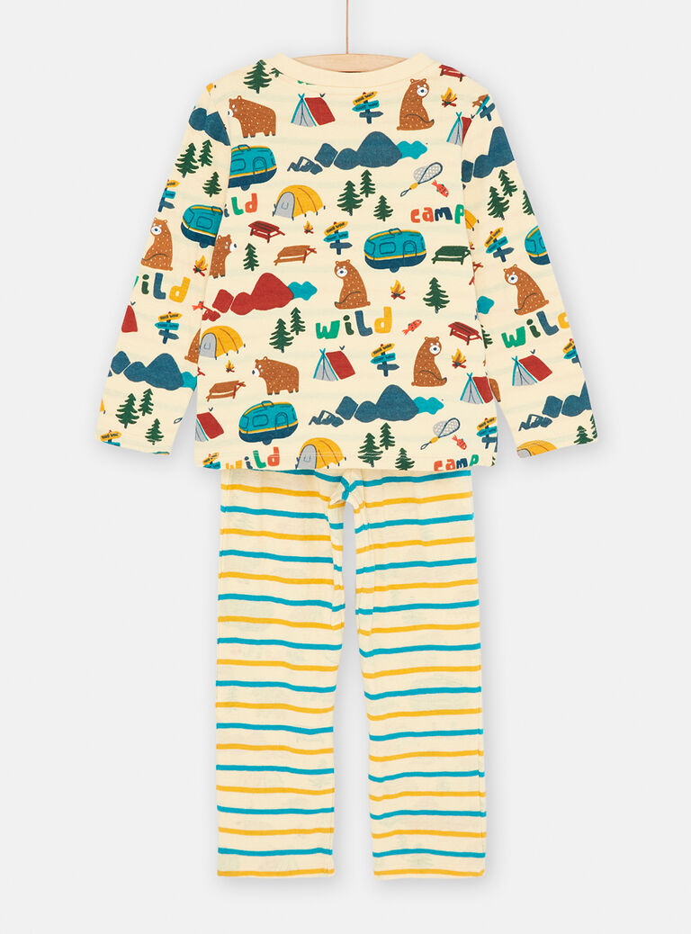 Pyjama beige à imprimé fantaisie garçon