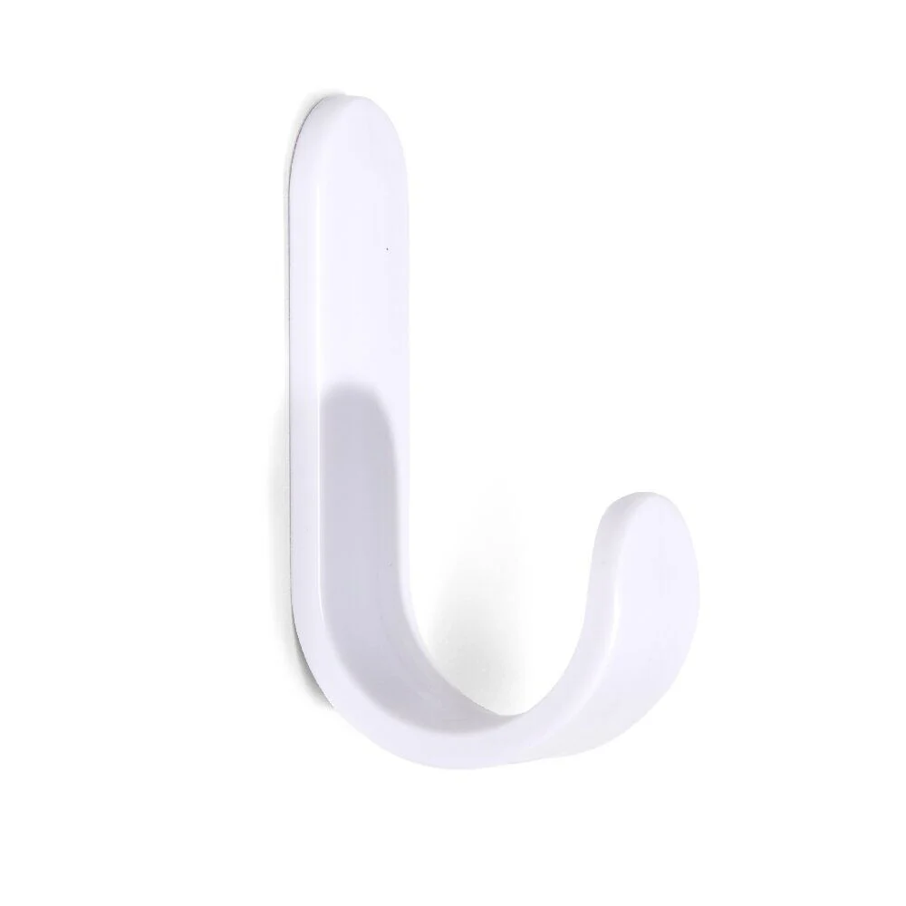 Lot de 3 crochets plastique blanc