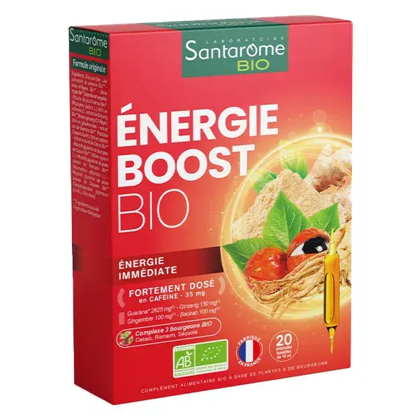 Santarome Bio - Energia Orgânica - Aumento imediato de energia - 20 ampolas