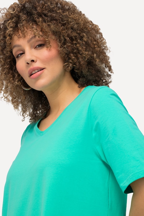 T-Shirt, A-Linie, V-Ausschnitt, Halbarm