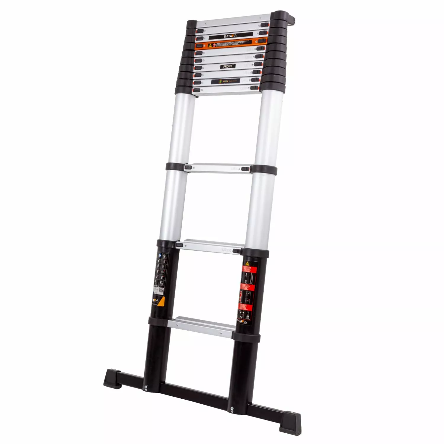 Batavia 7064831 Giraffe Pro Telescopische ladder met Hoekindicator, SoftClose & AntiSlip - 4.15m - 14 sporten