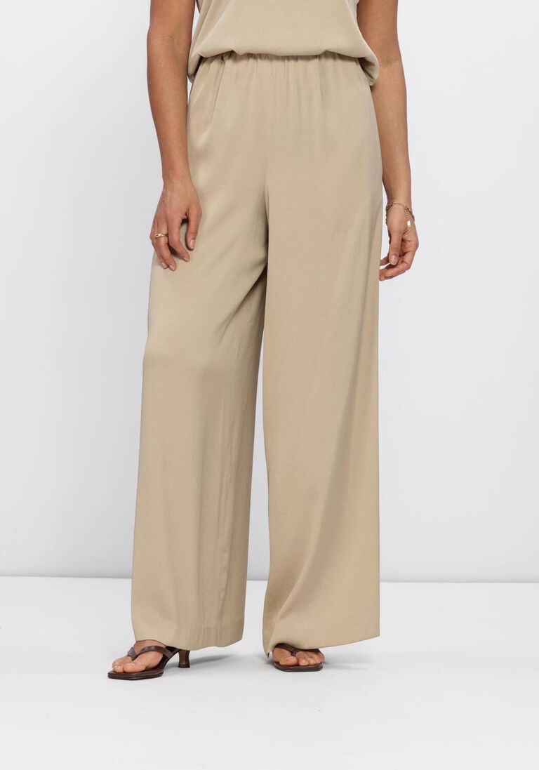 bruine drykorn wijde broek tweezer