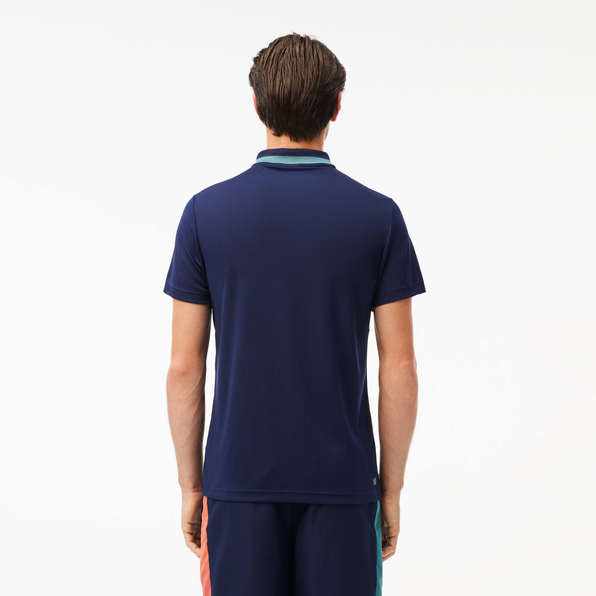 Ultra-Dry Tennis-Poloshirt mit Colour-Block-Streifen Kurze Ärmel - Blau - Lacoste - Herren